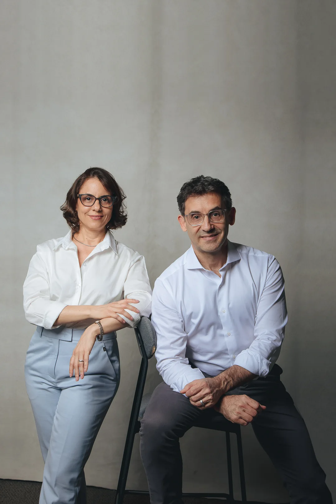 Sandra Caselato e Yuri Haasz, retrato em estúdio